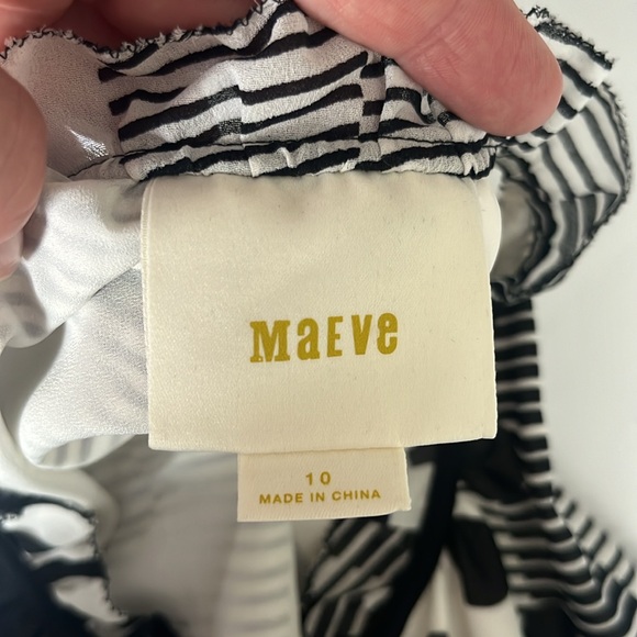 MAEVE Anthropologie brand summer black and white dress. - Picture 9 of 13